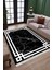 Beyaz Şeritli Kolay Süpürülebilir Kilim Yıkanabilir Kaymaz Tabanlı Kilim Dot Tabanlı Halı 1055A 2
