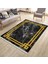 Gold Şeritli Kolay Süpürülebilir Kilim Yıkanabilir Kaymaz Tabanlı Kilim Dot Tabanlı Halı 1055B 1