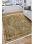 Kahverengi Bohem Desenli Kilim Makinede Yıkanabilir Kaymaz Tabanlı Yolluk Dot Tabanlı Halı 1096B 3