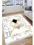 Beyaz Kilim Mermer Desenli Halı Yıkanabilir Yolluk Kaymaz Tabanlı Kilim Dot Tabanlı Halı 1014C 3