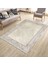 Bej Şeritli Kilim Makinede Yıkanabilir Kaymaz Tabanlı Yolluk Dot Tabanlı Halı 1081A 1