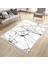 Beyaz Mermer Desenli Halı Yıkanabilir Yolluk Kaymaz Tabanlı Kilim Dot Tabanlı Halı 1016C 1