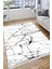 Beyaz Mermer Desenli Halı Yıkanabilir Yolluk Kaymaz Tabanlı Kilim Dot Tabanlı Halı 1016C 3