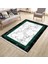 Yeşil Çerçeveli Halı Mermer Desenli Kilim Yıkanabilir Kaymaz Tabanlı Kilim Dot Tabanlı Halı 1062A 1