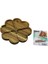 Akasya Yuvarlak 4 Kalp Bölmeli Ahşap Servis Sunum Tepsi - Tahtası 21 x 1.4cm 1
