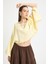 Sarı Oversize Kesim Müslin Bluz 29230 1
