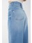 Kadın Mavi Bol Paça Uzun Jean Pantolon 6