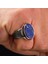 Lapis Lazuli Taşlı Oval Kasa 925 Ayar Gümüş Erkek Yüzük 3