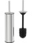 Krom 4lü Set Pedallı Çöp Kovası Wc Klozet Fırça Sabunluk Diş Fırçalık Seti 3