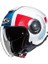 İ40N Pyle MC21 Yarım Motosiklet Kaskı Beyaz Kırmızı 1