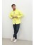 Erkek Oversize Jean Gömlek Neon Yeşil 3
