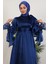 Mişa Tesettür Elbise Lacivert 5