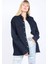 Kadın Oversize Jean Gömlek Lacivert 2