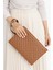Kadın Kapitone Deri Clutch Portföy Çanta 1