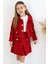 Kız Çocuk Kırmızı Carmen Tüvit Uzun Kollu Düğmeli 23 Nisan Etek Ceket Takım 3
