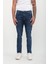 Erkek Mavi Straight Fit Jean Pantolon 8