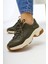 Caisa Haki Tekstil Detaylı Bağcıklı Kadın Sneakers 2
