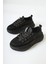 Ancy Siyah Paraşüt Kumaş Yıldız Patchli Sneakers 3