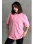 Kadın Büyük Kelebek Baskılı Bisiklet Yaka Oversize T-Shirt 3