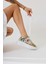 Biba Sarı Triko Desen Baskılı Bağcıklı Sneaker 4