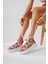 Biba Kırmızı Triko Desen Baskılı Bağcıklı Sneaker 1