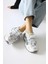 Nely Beyaz Asimetrik Bağcıklı Sneakers 1