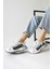 Nely Beyaz Asimetrik Bağcıklı Sneakers 4