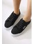 Timon Siyah Rahat Taban Keten Sneakers 2