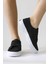 Timon Siyah Rahat Taban Keten Sneakers 4