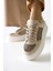 Emilina Krem Fileli Bağcıklı Sneakers 2