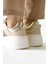 Emilina Krem Fileli Bağcıklı Sneakers 5