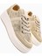 Julissa Bej Süet Parlak Desenli Kalın Taban Kadın Sneakers 1