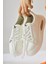 Loura Ekru Deri Desenli Havalı Taban Bağcıklı Sneakers 1