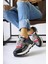 Netta Siyah File Detaylı Bağcıklı Sneakers 1