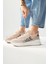 Mintra Bej Dalgıç Kumaş Baksılı Sneakers 1
