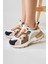 Siska Lacivert-Krem Bağcıklı Yüksek Taban Sneakers 2