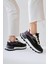 Sin Siyah Süet Bağcıklı Yüksek Taban Sneakers 3