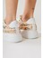 Silfa Beyaz Örgü Desenli Yüksek Taban Bağcıklı Sneakers 4