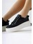 Emilina Siyah Fileli Bağcıklı Sneakers 1