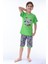 (6-11 Yaş) Cool Boy Desenli Erkek Çocuk kapri takım - Yeşil 3