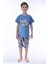 (6-11 Yaş) Cool Boy Desenli Erkek Çocuk kapri takım - Indigo 1