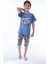 (6-11 Yaş) Cool Boy Desenli Erkek Çocuk kapri takım - Indigo 2