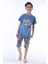 (6-11 Yaş) Cool Boy Desenli Erkek Çocuk kapri takım - Indigo 4