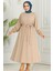 Kadın Giyim Abiye Moda Beli Lastikli Kuşaklı Elbise 2590 1