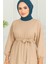 Kadın Giyim Abiye Moda Beli Lastikli Kuşaklı Elbise 2590 2