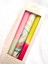 Ae'on 3'lü Şamdan Mum Seti Mermer Desen, Neon, Pastel- Damlatmaz 1