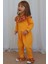 Kız Bebek Lotus Hardal Çiçekli Uzun Kollu Çıtçıtlı Yakalı Tulum 1