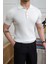 Erkek Polo Yaka Pamuk Saç Örgülü Slim Fit Kısa Kollu Ince Triko Tişört 2