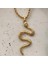 Kadın Altın Rengi Yılan Figürlü Yeni Moda Gold Kombin Kolye 1