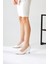 Dorothe Beyaz Desenli Kadeh Topuk Stiletto 1
